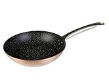 WECOOK! Professional Bratpfanne 16 cm, Ökologischer Antihaft-Stein ohne PFOA, Geschmiedetes Aluminium, 2,8 mm Dick, Kupfer, Edelstahl-Griff, Vitrokeramik, Gas, Ofen