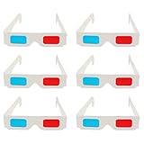 HOMSFOU 100St 3D-Brille 3D-Ansicht 3 rot 3D für Filme zu Hause 3D-Sichtbrille Film-Pappbrille videobrille Video Glasses schnapsgläser Filmbrille Anaglyph 3D-Filmbrille Papier Colorful