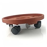 DOITOOL 2 Stück Pflanzentopf Untersetzer mit Universalrollen Abnehmbar Robust und Langlebig Flexibel für Zimmerpflanzen und Garten Blumentöpfe Wetterfest und Einfach zu Verschieben