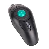 FONDOTIN 2.4G Drahtlose Trackball mit USB Ergonomisches Daumengesteuertes Design für Komfortable Nutzung für PC Laptop Schwarz