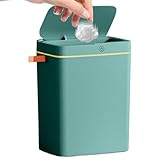 wasserdichter intelligenter Mülleimer – automatischer Badezimmer-Mülleimer, Infrarot-Sensor | Kompakter 15-Liter-Mülleimer für kleine Räume, Touch-Öffnung, ideal für Toiletten, Küche