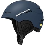 OutdoorMaster ELK MIPS Skihelm - Schneesporthelm Snowboardhelm für Männer Frauen & Jugend(Dunkelblau,M)