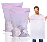 2x XXL Premium Wäschenetz 60x90 cm Set Groß - Netz für Waschmaschine- Wäschesack in verschiedenen Größen - Waschsack & Wäschebeutel mit Reißverschluss