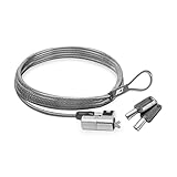 ACT Laptop Schloss Sicherheitskabel 2m, Keyed Cable, Wedge Slot Notebook Schloss, Schwenkbarer Schlosskopf, Laptopschloss Dell, Tragbares Anti-Diebstahl Kabel - AC9040