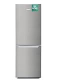Heinrich´s Kühlgefrierkombination mit 157 L Gesamtvolumen, 109 L Kühlvolumen 48 L Gefriervolumen, LED Beleuchtung, Türanschlag wechselbar, verstellbare Füße, leise 39 dB, große Tiefkühlboxen, Inox