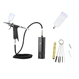 Farbspritzgerät, Airbrush Kit mit Schwerkraftauslöser Typ Sprühpistole for Kunst Modell Body Paint Künstler Make-up Nagel Tattoos Kuchen Werkzeuge(TM80S Black I)
