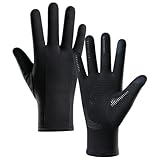 Gefütterte Winterhandschuhe für Männer | Warme Finger, rutschfest, Winterhandschuhe, winddicht, Skihandschuhe mit Touchscreen für Fahren, Radfahren und Laufen