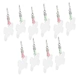 CLISPEED 10 Stück Teiliges Transparentes Acryl hundeknochen schlüsselanhänger Quasten Sublimationsfähige DIY Rohlinge Langlebige Schlüsselanhänger für Personalisierte Drucke und Geschenke