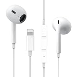 In-Ear Kopfhörer [MFi-Zertifiziert] Stereo Sound Lightning Kopfhörer für iPhone HiFi Stereo Ohrhörer Kompatibel mit iPhone 11/12/13/13 mini/14/X/XS/XR/8/7 Unterstützt alle iOS
