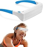 FXNFXLA Lichttherapiebrille, tragbare UV-freie blau-weiße LED-Lichttherapie-Happy-Lampe, natürliche Linderung für Guten Schlaf, Energieschub und Jetlag