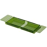 PAMINGONO Verstellbare Badewannenablage aus Hochwertigem Erweiterbares Badewannenbrett mit Rutschfestem Design Multifunktionales Badezimmer Tablett für Bücher Tablet und Getränke Geeignet