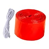 DECOMELODY Hitzebeständige Lebensmittelechte Wursthülle für Bratwurst und Salami DIY Wurstherstellungskit für Sommerwürste Kinderfreundlich Kapazität Rote Wursthülle mit Bindeschnur