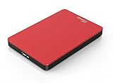 Sonnics 500GB Rot Externe tragbare Festplatte USB 3.0 super schnelle Übertragungsgeschwindigkeit für den Einsatz mit Windows PC,Mac, Xbox ONE und PS4 Fat32