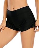 Halcurt Badeshorts Damen Badehose Schnell Trocknende Boardshorts Bauchkontrolle Schwimmshorts Strand Bikini Shorts XS