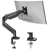 BONTEC Monitor Halterung für 13-32 Zoll Bildschirm Hält 3-9 kg, Gasdruckfeder Arm, Neigbar, Schwenkbar, Drehbar, Ergonomischer Bildschirmhalterung 1 Monitor mit Kabelführung, VESA 75/100mm