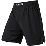 LAFROI Herren Jiu Jitsu MMA Cross-Training Box Shorts Trunks Fight Wear-QJK06 Black Size LG