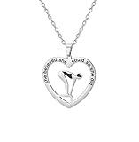 EUEAVAN Inspirierende Schwimm-Halskette, Schwimmer-Herz-Tauch-Anhänger, Fitness-Schmuck, Schwimm-Team-Geschenk für Frauen, Trainer, Medium, Edelstahl, Kein Edelstein