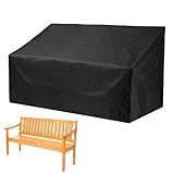 Gartenbank Abdeckung 134x66x89cm Schutzhülle Für Gartenbank 2 Sitzer 210D Oxford Stoff Abdeckhaube Gartenbanks UV Beständig Abdeckplane Gartenbanks Mit Kordelzug Wasserdichte Outdoor Sofaabdeckung