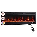 KAMINIO Elektrokamin Marlon - Elektrischer 3-in-1 Kamin mit Heizung, 3D-Flammeneffekt, 12 Flammenfarben, Fernbedienung (36 Zoll)