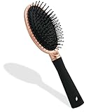 Elodyunhc Haarbürste ohne ziepen, Haarbürste oval, Luftkissen Haarbürste Allround Bürste Haare für das tägliche Haarstyling Lange Feine Dicke, Lockige Haare, Haarbürsten für Männer & Frauen - Schwarz