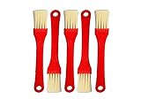 fishingglue.de Flachpinsel 178 mm - 5er Pack; BBQ-Pinsel/Grill-Pinsel, Backpinsel, Küchenpinsel, Haushaltspinsel