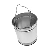 VALICLUD Rustikaler Eisen Eimer mit Verstärktem Griff Großer Wassereimer mit Breiter Öffnung für Garten Auto Wäsche und Haushalt Wasserentnahme