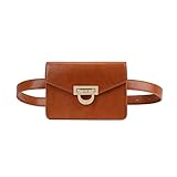 ECOSUSI Gürteltasche Damen Bauchtasche Taillengürtel Hüfttaschen für Frauen Wasserdicht Handytasche Verstellbarer Gurt Umhängetasche für Reise Alltag Outdoor Party Braun