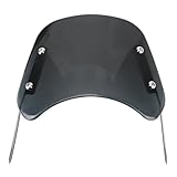 Motorrad-Windabweiser für Suzuki SV1000 SV400 Für Inazuma 400 Für Goose 350 Für Bandit 250 Universal Motorrad Scheinwerfer Windschutzscheibe Wind Deflektor Verstellbares Windschild (Smoke)