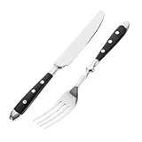 ABOOFAN Steakbesteck Teilig aus Robustes Steakmesser und Verschleißfestes Western Cutlery für Haushalt und Restaurant Spülmaschinenfest Klassisches Design