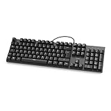 Hama mechanische Tastatur (leise Tastatur, mit Hintergrundbeleuchtung, Tastatur, Tastatur kabelgebunden, Tastatur mechanisch, ergonomische Tasten, PC Tastatur, Tastatur USB) schwarz-anthrazit