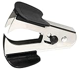 DONAU 7987001PL-01 Enthefter/ Heftklammerentferner/ Entklammerer mit Sicherheitsarretierung, schwarz