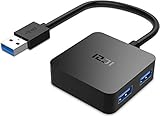 ICZI USB Hub 3.0 Verteiler Splitter 4 Port Multiport Erweiterung für MacBook, Mac Mini, iMac, Surface Pro, Xps, PC, Laptop, Notebook, PS4, Mobile HDD -15cm