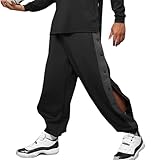 KYDLIGHT Reha Hose Herren Seitlich zu Öffnen Jogginghose Weites Bein Abreiß Schnellfickerhose Basketball Sporthose mit Taschen