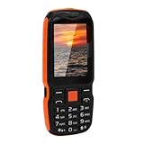 Sxhlseller Robustes Telefon für Senioren, 2G Entsperrtes Mobiltelefon mit 2,6 Zoll HD Bildschirm und Großer Schlüssel, Dual SIM Dual Standby, 0,13 MP ältere Handys mit Taschenlampe (ORANGE)