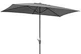 Schneider Sonnenschirm Tunis, anthrazit, 270 x 150 cm rechteckig, 742-15, Gestell Stahl, Bespannung Polyester, 5.8 kg
