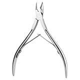 WOLMIK Nagelhautschneider, Edelstahl Profi Nagelhautzange für Maniküre und Pediküre, Nagelhautentferner Werkzeug für abgestorbene Haut, Hangnails und Nagelpflege