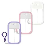 HABNI 3 Stück 50ml Sprühflaschen Kleine Wiederverwendbar Mini Feinnebel Sprühflasche Kommt für Parfüm Körperpflege Flüssigkeit Kosmetik(Weiß, Pink, Lila)