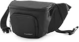 Cwatcun DSLR Kameratasche,SLR Fototasche,Kameratasche zum Umhängen,Wasserbeständig Kamera-Gürteltasche,Umhängetasche für Fotografen(Schwarz)