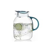 AYCDL Glaskrug Für Kaltes Wasser Mit Hitzebeständigem Griff, Großer Haushaltskrug, Hitzebeständig, Teekanne,OneColor-L
