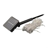 Aetluxery Sonnenschirm-Lichtleiste mit Solarpanel, 104 LED-Leuchten für 8 Rippen, Terrassenschirm, 8 Beleuchtungsmodi, für Garten, Hochzeit, Schlafzimmer, Dekoration (weißes Licht)