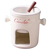 Mauedest Keramik-Fonduetasse, Schokoladenfonduetopf, Schokoladenfonduetassen, Snacks, Süßigkeiten, Schokoladenschmelztopf, Weiß