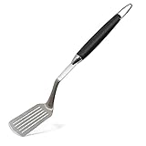 wenco Grillwender mit integrierter Schneide, 51 cm, Edelstahl/Kunststoff, Hitzebeständig, ergonomischer Griff, Pfannenwender mit Aufhängung und Griffmulden, Silber