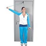 Schultertrainer Pulley, Shoulder Rope Pulley-Set, Seilzug Seil Gymnastik inkl. Handgriffe und Befestigung Reha, Physiotherapie, Schulterbeweglichkeit Tür