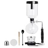 YUCHENGTECH Syphon Kaffeemaschine, Glas, 5 Tassen（600ml）