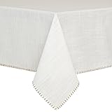 HushLoom Tischdecke Abwaschbar 140 x 180 cm Braun Lotuseffekt Leinenoptik Tischdecken aus Polyester Leinen Eckig Tischtuch Wasserabweisend Tischwäsche für Wohnzimmer,Esszimmer,Balkon,Garten