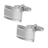 COEKI 1 Paar Manschettenknöpfe Herren-Klassisch Manschettenknopfe Eckig Hochzeit Anzug Männer Cufflinks aus Kupfermessing