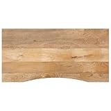 FSJIELW Home & Garden-Schreibtischplatte mit Kurve, 120 x 60 x 2,5 cm, Massivholz, Mango-Möbelwahl