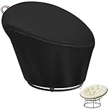 Iptienda Papasansessel Abdeckung, Rattansessel Abdeckung Wasserdicht Winddicht, Hängesessel Abdeckplane Langlebig, Loungesessel Abdeckplane für Schaukelsessel und Hängesessel Outdoor - 119x89/46cm