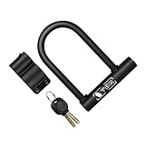 Supvox Bügelschloss sicheres fahrradschloss sicherheits fahrradschloss cycling locks Mountainbike-Schlossbügel Radfahren Mountain Bike Lock Fahrrad Schlüsselschloss Kohlenstoffstahl Black