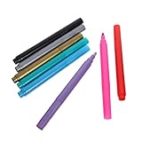 TOPPERFUN 8 Stück Weinglas Markierungsstifte Glaswaren Wein Scrapbook Schimmernd Schimmernd Waschbar Marker Gläser Glitzermarker Grußkartenmarker Scrapbook Marker Malmarker
